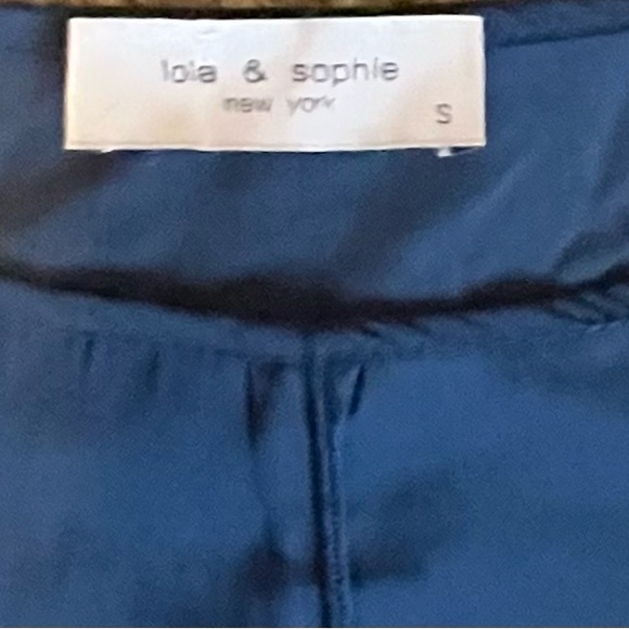 Lola & Sophie Silk Peasant Top size S - Picture 14 of 16